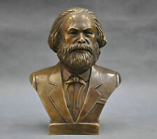 7'' German Great Communist Carl Marx Bust Bronze Statue picture