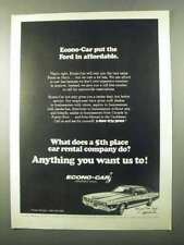 1971 Econo-Car Car Rental Ad - Put Ford in Affordable picture