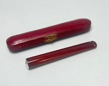 Antique 1890's Cherry Red Amber Bakelite Cigarette Holder  16.5gr. Long 4.25'' picture