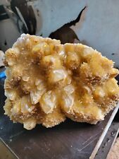 Large Honey,white,yellow,orange  Dogtooth Calcite Crystal Point Cluster. Montana picture