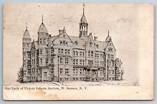 Our Lady Of Victory Infants Asylum The Victorian W Seneca NY 1912 Postcard J17 picture
