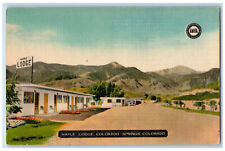 c1940's Maple Lodge Manitou Blvd. Colorado Springs Colorado CO AMHA Postcard picture