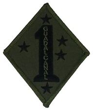 USMC 1ST FIRST MARINE DIVISION MARDIV GUADALCANAL PATCH OD OLIVE DRAB GREEN picture