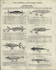 1914 PAPER AD Heddon Wooden Fishing Lures Minnows Expert Surface South Bend picture