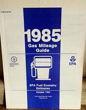 1985 EPA Fuel Economy Gas Mileage Guide Fuel Economy Auto Brochure picture