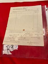 R9 CIVIL WAR CONFEDERATE STATIONARY RECEIPT FOR HAY WINCHESTER 1862 QUARTERMASTE picture
