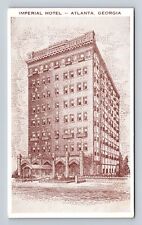 Atlanta GA-Georgia, Imperial Hotel, Advertising, Antique Vintage Postcard picture