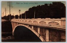 Postcard Washington Avenue Bridge, Lansing Michigan Posted 1910 picture