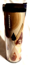 Coffee Thermal Tumbler Mug Starbucks 2012 Travel 16 oz Cup Brown Gold Rain Drops picture