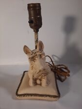 Vintage 1930's Scottie Scottish Terrier Dog Table Lamp Chalkware picture