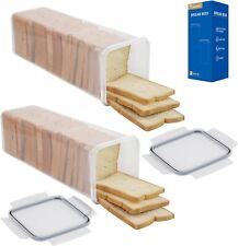 Tiawudi 2 Pack Bread Box, Plastic Bread Container, Bread Storage for Kitchen Cou picture