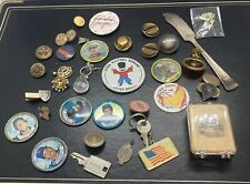 Vintage junk drawer lot items advertising Smalls Older As Shown Lot#1199 picture