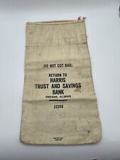 Vintage Harris Trust and Saving BANK BAG  picture