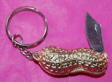 COLLECTIBLE VINTAGE RICH TASTY PEANUT ADVERTISING LOCKBLADE KNIFE KEYCHAIN FOB picture