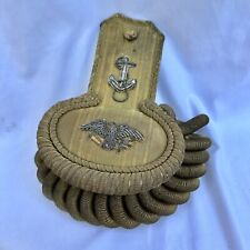 US Navy Captain Epaulette Early 20th Cen Span Am WW1 Bullion Gold Thread picture