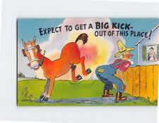Postcard Expect To Get A Big Kick Out Of This Place, Humor Comic Art Print picture