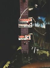 Pack of two (2) Danger 10,000 Volts Sign MODs for Stern's Jurassic Park pinball picture