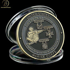 US Marine Corps Expert Sharpshooter Marksman Challenge Coin picture