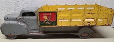 VTG 1940S Toy MARX COCA COLA STEEL TRUCK  20” LONG DUMP BED RED AND YELLOW picture