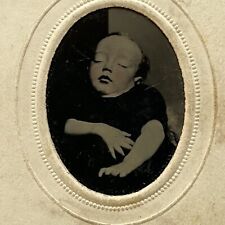 Antique Tintype Photograph Memento Mori Post Mortem Baby Odd picture
