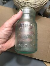 VERY SCARCE OLD PINT GREEN CRANDALL & GODLEY PERFECTO UNIQUE NY FRUIT JUICE JAR picture