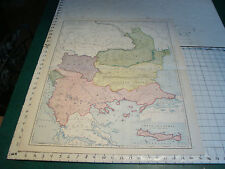 Vintage Original 1898 Rand McNally Map: TURKEY in EUROPE aprox 28 x 21