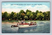 Hardy AR-Arkansas, Motor Boat Ride Spring River Camp Rio Vista Vintage Postcard picture