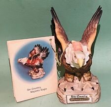 Vtg Ski Country Magestic Bald Eagle Mini Decanter, 1980 Empty Bottle w Tag picture