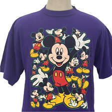 VTG Mickey Unlimited Moods of Mickey Poses Purple T Shirt Size XL Walt Disney  picture