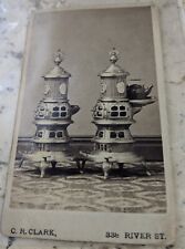 *VERY RARE* ADV. CABINET CARD CALORIC STOVE GEO. H. PHILLIPS CO. TROY,NY PRICES picture