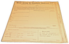 JULY 1898 PRR WEST JERSEY & SEASHORE RAILROAD BILL OF LADING picture