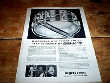 ROGERS DRUMS ( DYNA SONIC ) 1962 PROMO Ad w/ BUDDY RICH Cozy Cole LOUIS BELLSON picture