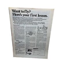 1972 Piper Aircraft First Lesson Vintage Print Ad 70s picture
