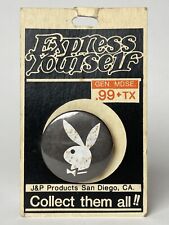 Rare Vintage Playboy Button Express Yourself pin back deadstock nos 70s 80s picture