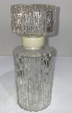 Vintage 20 Oz  Clear Iced-Tree Bark DECANTER w/Screw STOPPER ~ DBGM (Germany)  picture