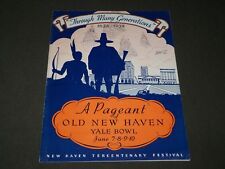 1938 OLD NEW HAVEN PAGEANT TERCENTENARY PROGRAM - YALE BOWL - J 2820 picture