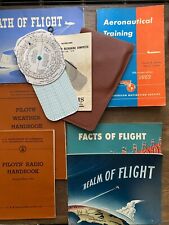 Lot of Pilot Books Aviation Tools, Weather Handbook, Flight Plans, Planning Maps picture