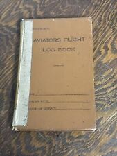 Vinatge WW2 AVIATORS FLIGHT LOG BOOK - 1944-1946 picture