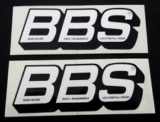 2x Promotional Stickers Bbs Logo Alloy Leichtmetall-Räder Black 4 5/16in picture