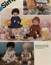 Vtg Simplicity 6481 Baby Doll Clothes pattern Dy Dee 17” 18” 1980s Wardrobe F picture