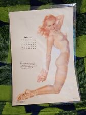 Vintage Calendar Page 1948 July Esquire Sexy  Pinup ~  Varga Girl ORIGINAL  picture