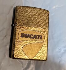Ducati  Motorcycle All Brass Zippo Enamel Lettering. Nice Good Condition 👍 picture