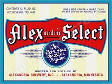 Alexandria Select Beer Label 9