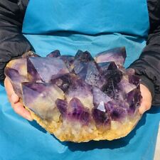 14.52LB Natural Amethyst Cluster Purple Quartz Crystal Rare Mineral Specimen 654 picture