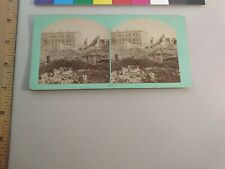 1871 Chicago Fire Illinois H. Reeves Stereoview Photograph Custom House  picture
