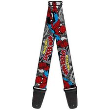 Guitar Strap THE AMAZING SPIDER-MAN Stacked Comic Books/Action Poses 2 Wide picture
