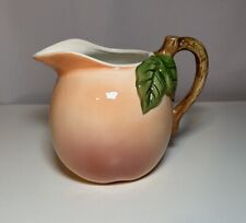 Vintage Ceramic Peach Pitcher 8.5