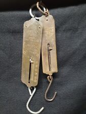 Antique John Chatillon and Sons and B&W Co Brass Scales 0-25 LB. lot of 2 picture