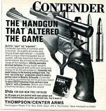 1981 small Print Ad Thompson Center Arms Contender Pistol sport not argument picture