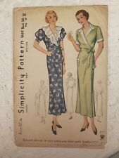 Rare 1930's NRA Vtg PATTERN  DRESS SIMPLICITY 1682 picture